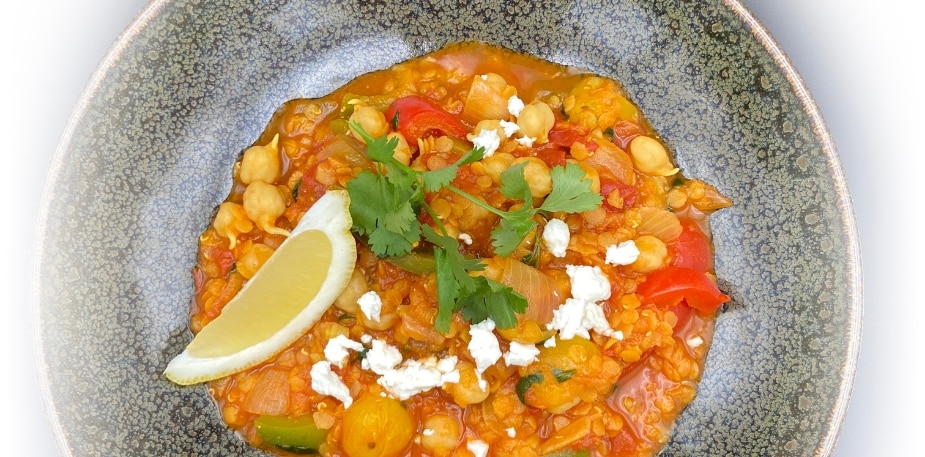 Curry de lentilles corail et pois chiches – - Recette