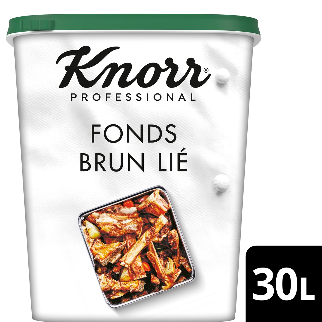 Knorr Fonds Brun Lié Déshydraté Boîte 750g  jusqu'à 30L - Le Fonds Brun Lié Knorr apporte une saveur intense de boeuf à votre plat.